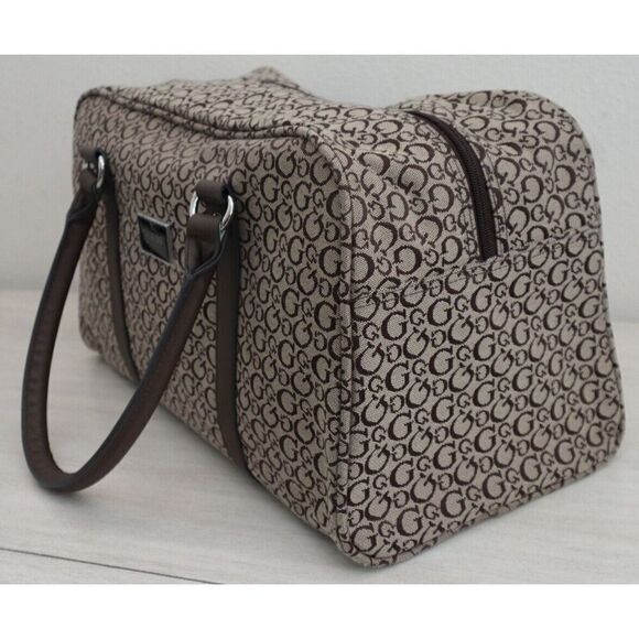 Guess C7816087 Unisex Large Mocha Brown Multi Ashbourne Travel Duffle Bag - Picture 8 of 9